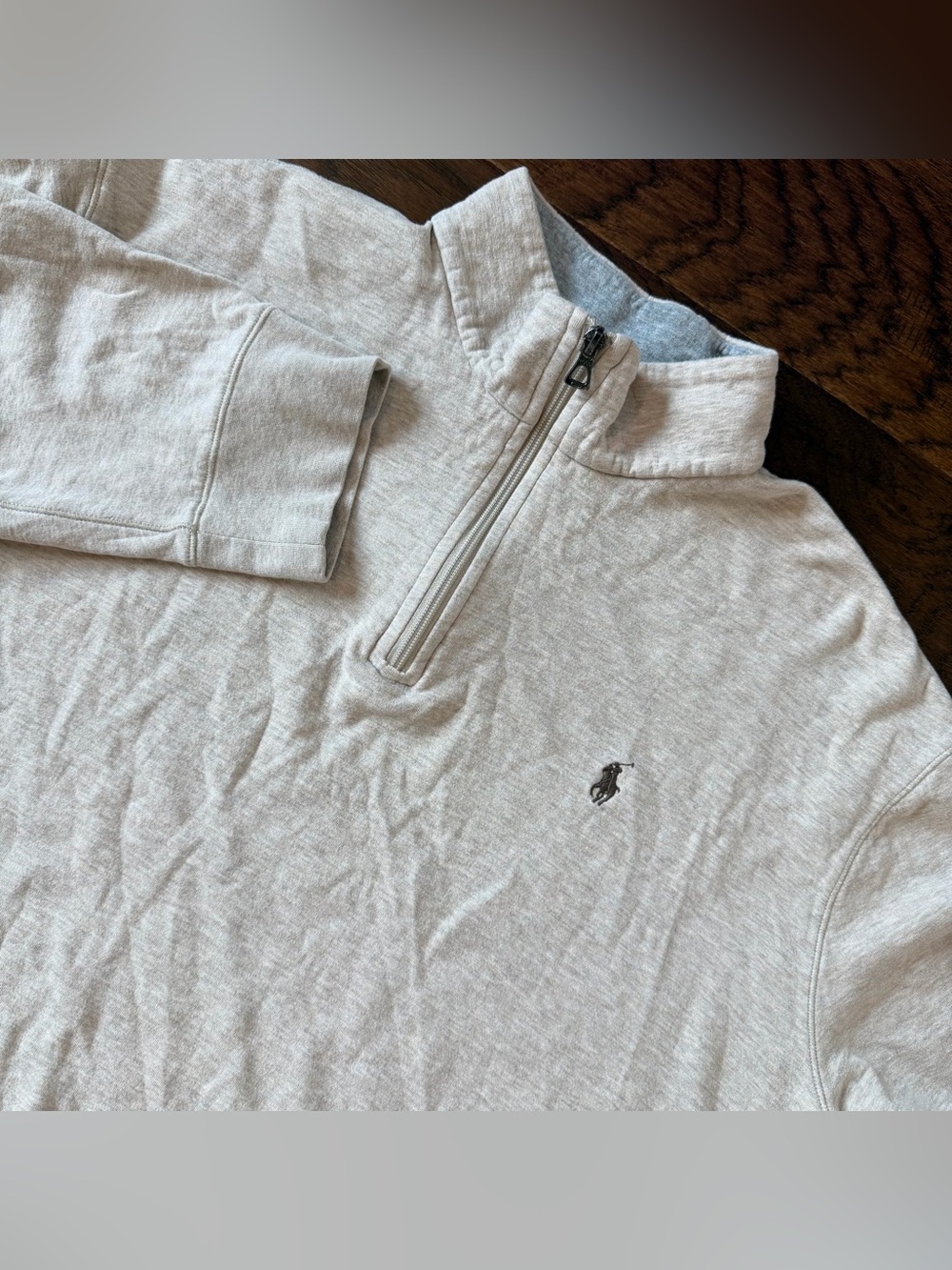 Polo Ralph Lauren Men's Luxury Jersey Quarter-Zip Pullover Light Tan XL